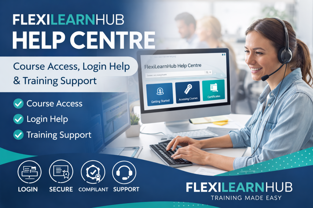 FlexiLearnHub Help Centre for course access, login help and training support