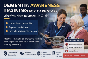 dementia awareness training for care staff supporting elderly residents UK