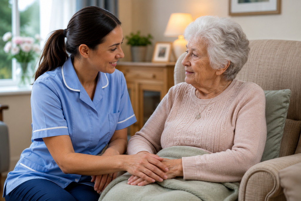 Learn what person-centred care means and how care staff can promote dignity, choice, independence, communication and individualised support.