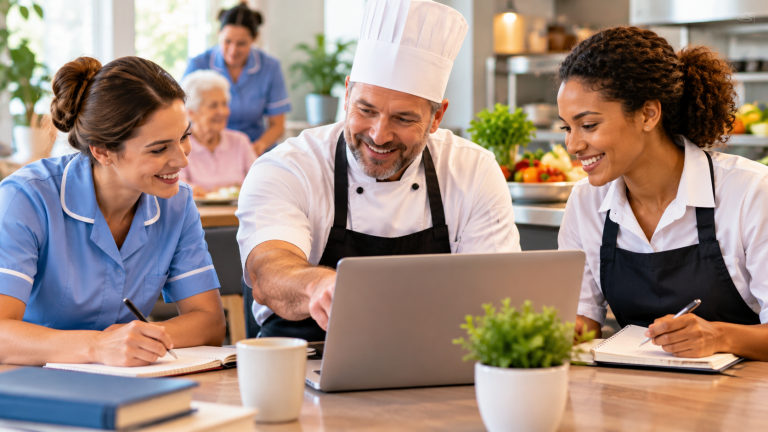 Online training for care, catering and hospitality professionals